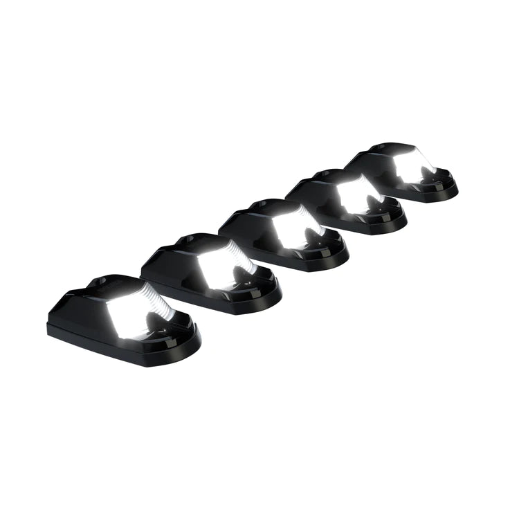 17-22 Ford Super Duty (5-Piece Set) Cab Roof Light Kit in White High-Power LED with Smoked Lens/Amber Lens - (Attn: This cab light kit replaces OEM factory installed cab roof lights) - PRIMO DYNAMIC