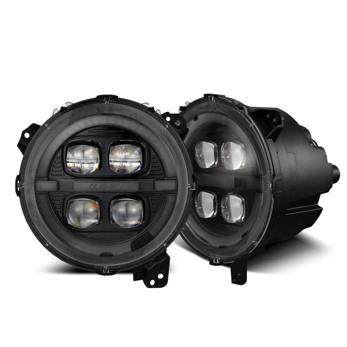18-23 Jeep Wrangler JL/Gladiator JT NOVA-Series LED Projector Headlights Alpha-black - PRIMO DYNAMIC