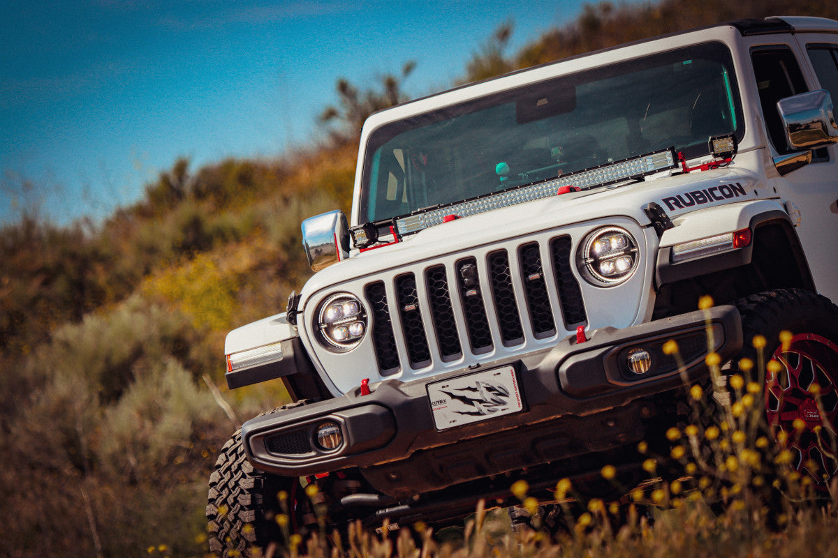 18-23 Jeep Wrangler JL/Gladiator JT NOVA-Series LED Projector Headlights Alpha-black - PRIMO DYNAMIC