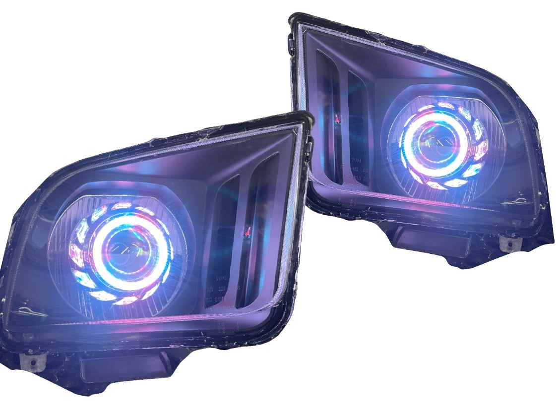 2005-2009 Mustang Prebuilt LED Headlights - PRIMO DYNAMIC