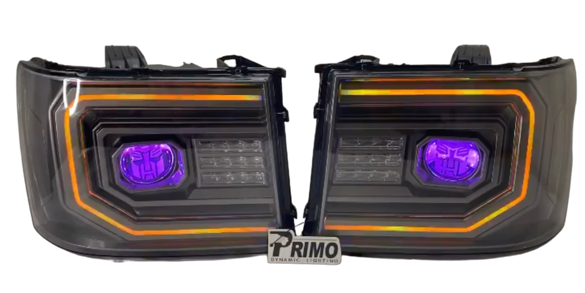 2007-2013 Gmc Sierra alpharex headlights - PRIMO DYNAMIC