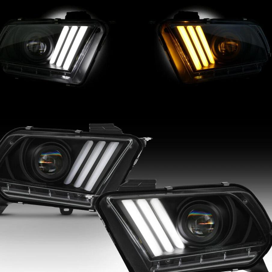 2010-2012 ford mustang headlights prebuilt w/ Factory HID/Xenon Headlight Models Only - PRIMO DYNAMIC