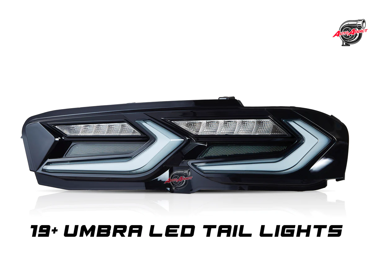2019-2023 CHEVY CAMARO UMBRA LED TAILLIGHTS GLOSS BLACK/SMOKE LENS - PRIMO DYNAMIC