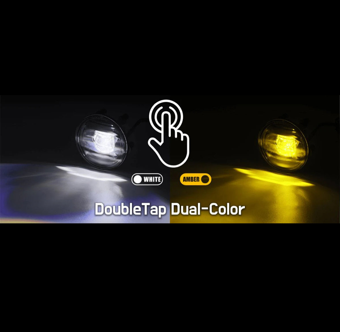 2017-2022 f-250 f-350  DoubleTap Dual Color LED Projector Fog Lights - PRIMO DYNAMIC