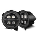 18-23 Jeep Wrangler JL/Gladiator JT NOVA-Series LED Projector Headlights Alpha-black