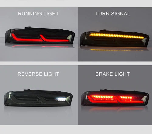 2016-2018 CHEVY CAMARO SMOKE LED TAIL LIGHTS SEQUENTIAL SIGNALS - PRIMO DYNAMIC