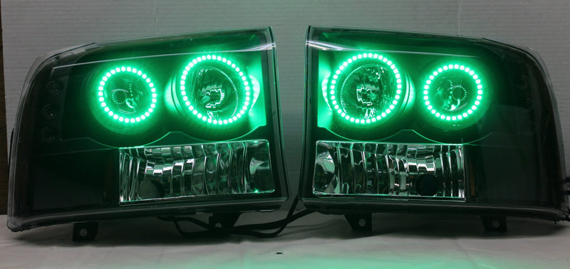 1994-2004 Ford F-250/F-350 Prebuilt LED Headlights With Projectors - PRIMO DYNAMIC