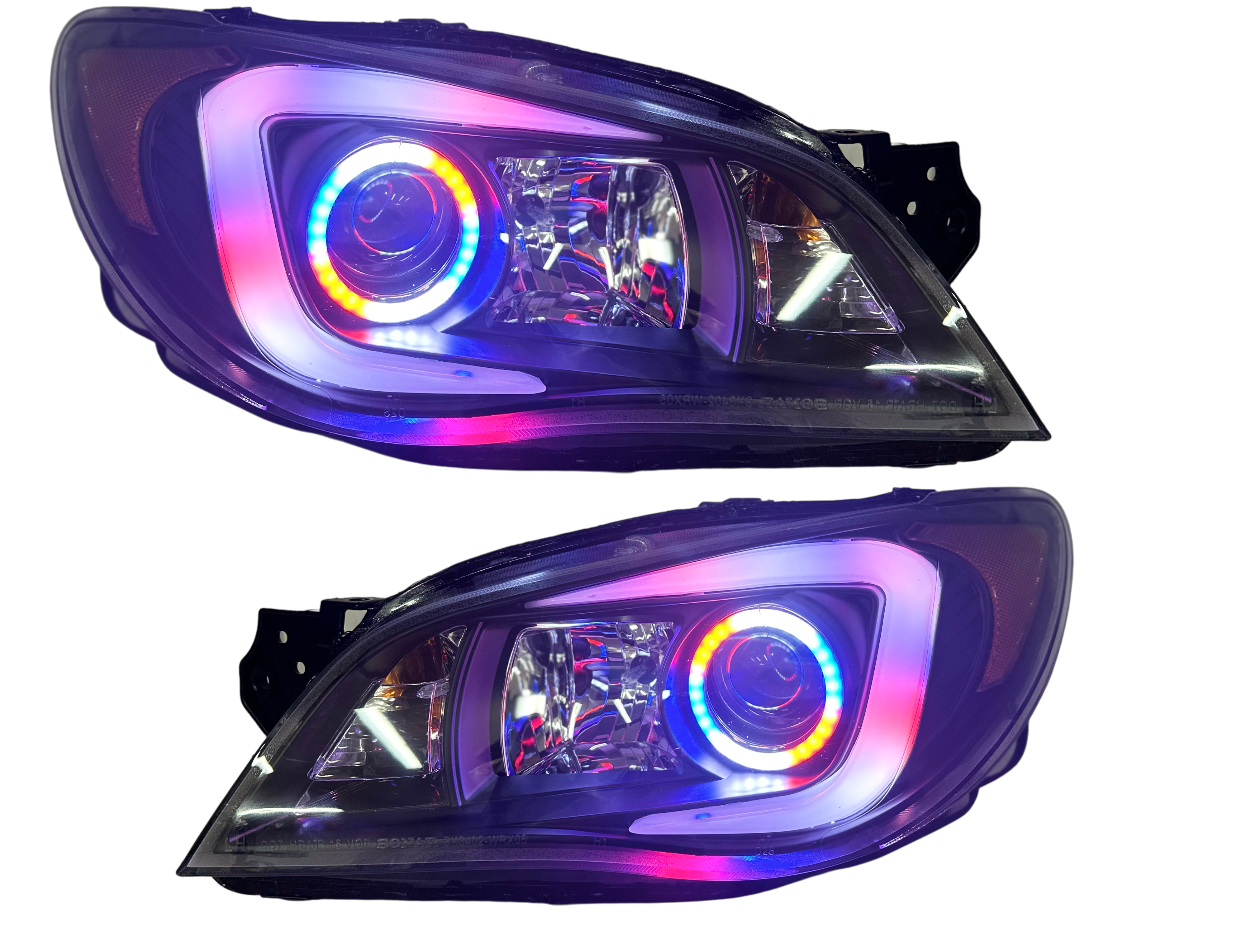 2006-2007 Subaru Impreza WRX Black Housing Projector Headlights - PRIMO DYNAMIC