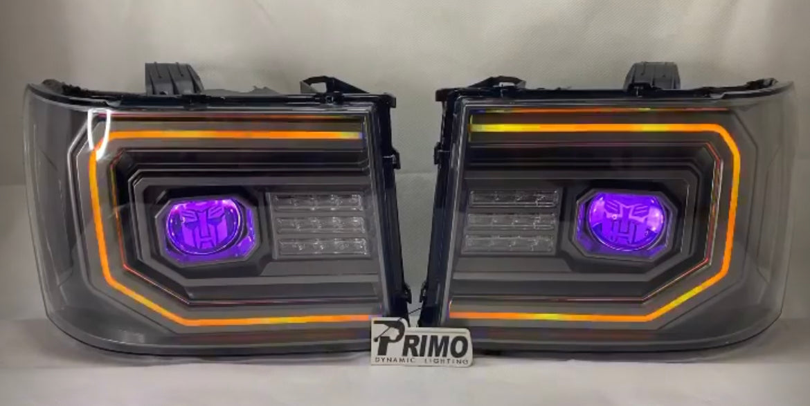 2007-2013 Gmc Sierra alpharex headlights - PRIMO DYNAMIC