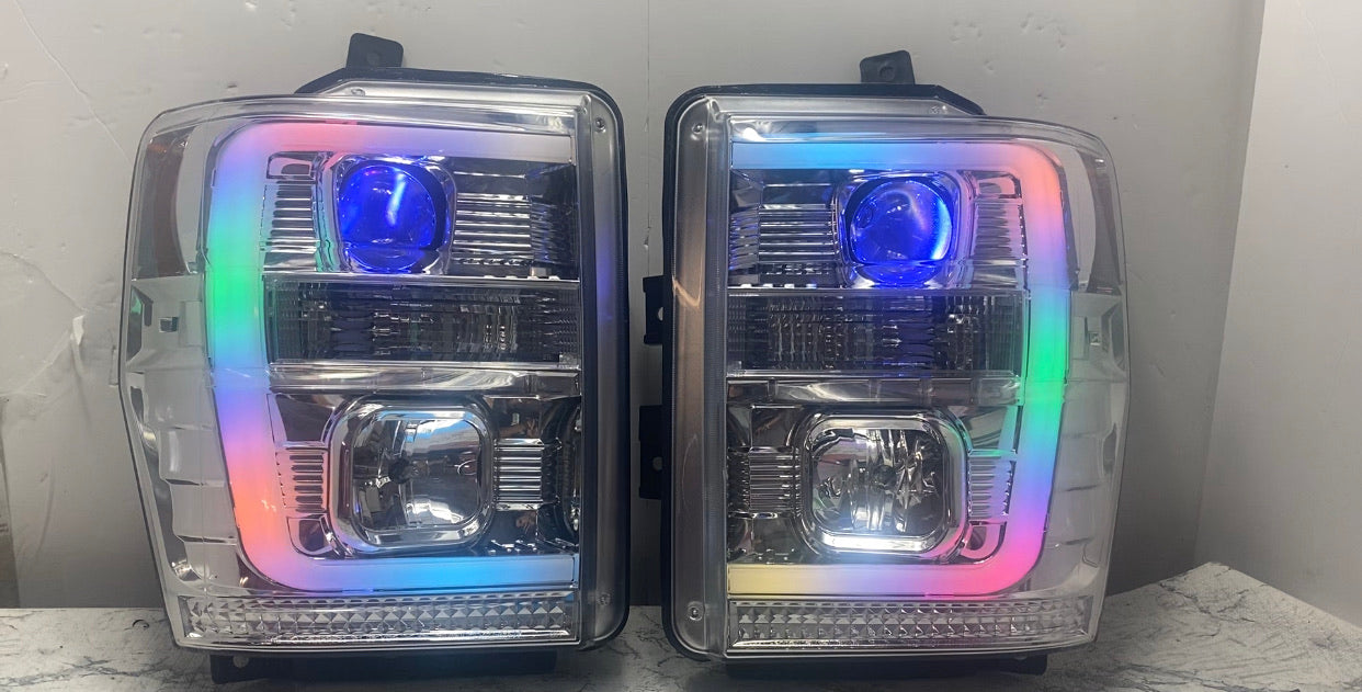 08-10 Ford F-250 F-350 cyclops edition headlights - PRIMO DYNAMIC