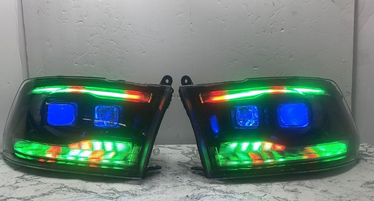 2009-2019 Dodge Ram Projector Prebuilt Headlights cyclops edition - PRIMO DYNAMIC