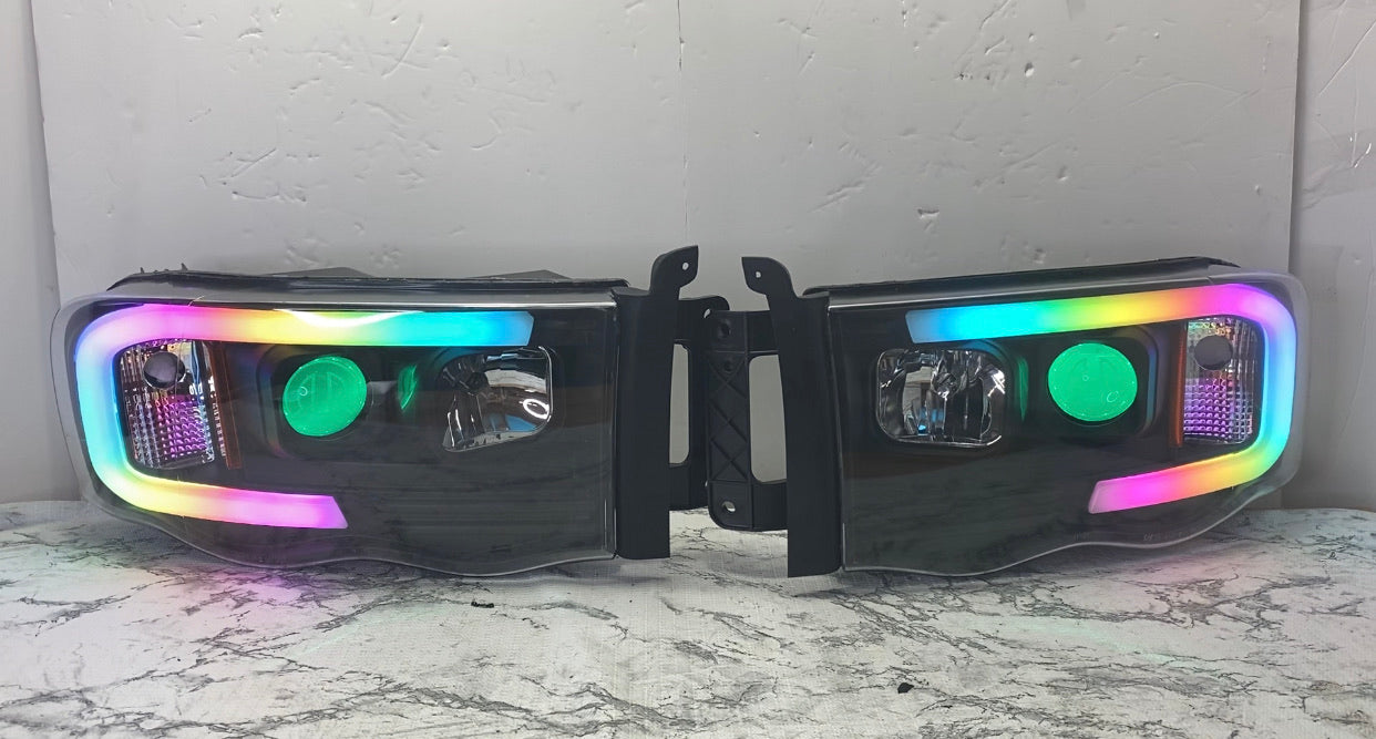 dodge ram 02-05 prebuilt custom headlight - PRIMO DYNAMIC