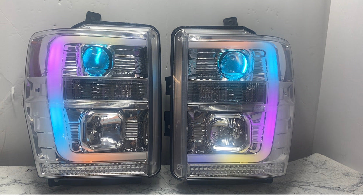 08-10 Ford F-250 F-350 cyclops edition headlights - PRIMO DYNAMIC