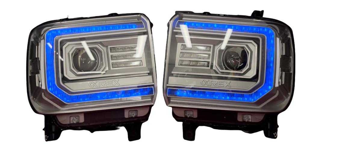 2014-2018 GMC Sierra AlphaRex Headlights - PRIMO DYNAMIC