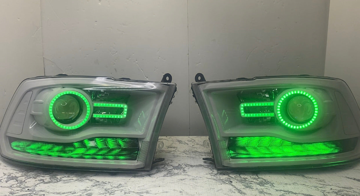 2009-2019 Dodge Ram Projector Prebuilt LED Headlights - PRIMO DYNAMIC