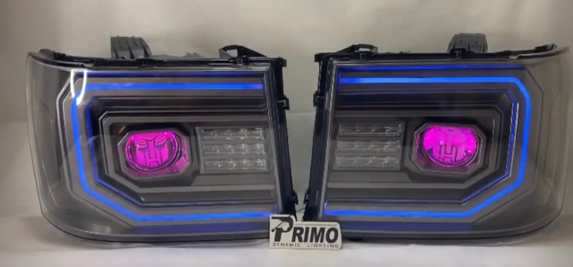 2007-2013 Gmc Sierra alpharex headlights - PRIMO DYNAMIC