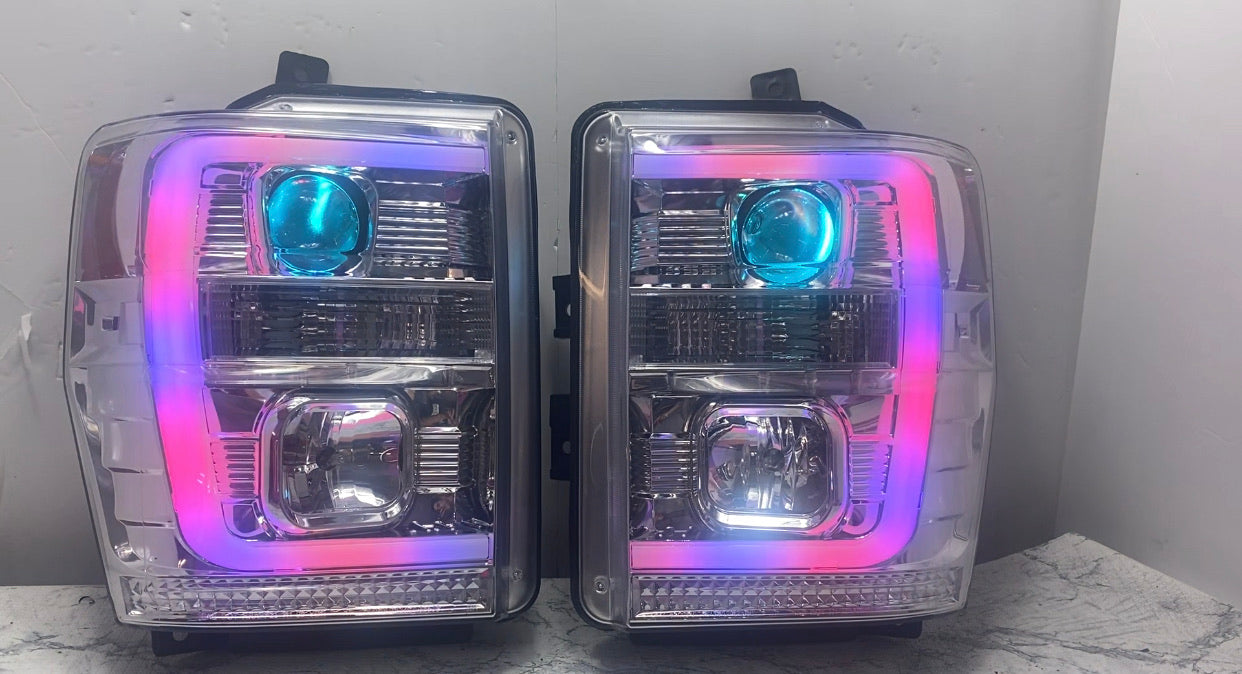 08-10 Ford F-250 F-350 cyclops edition headlights - PRIMO DYNAMIC