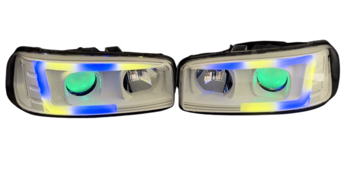 1999-2006 GMC Sierra Cyclops Headlights - PRIMO DYNAMIC