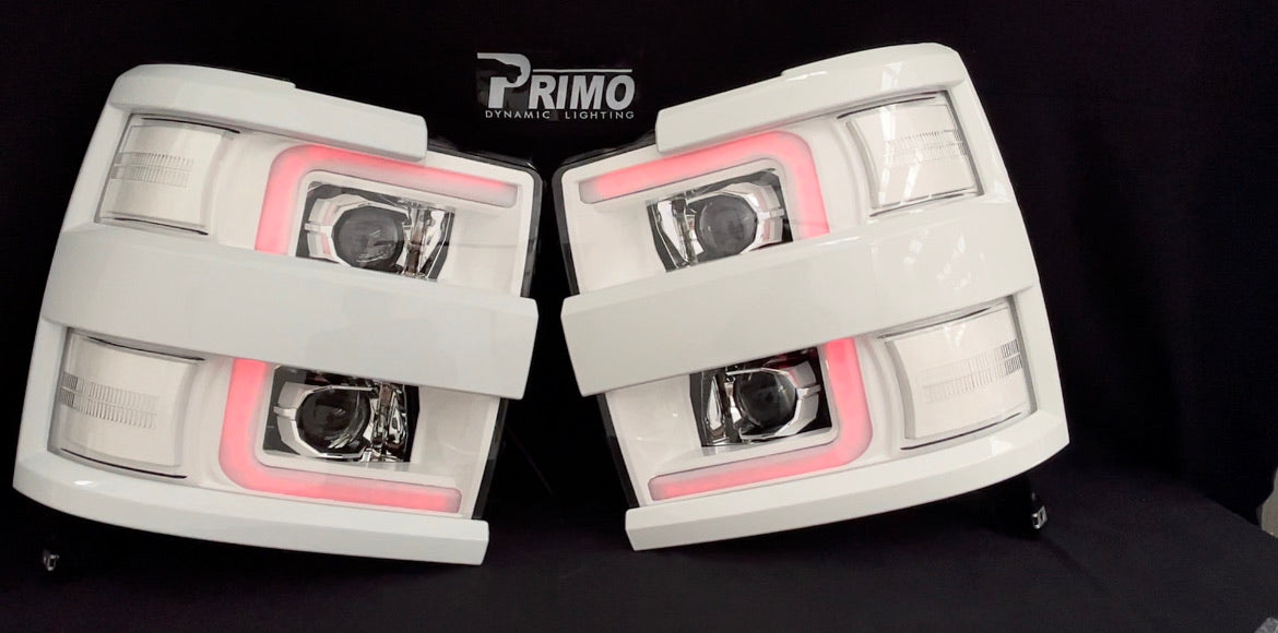 2015-2018 2500/3500 Chevy Silverado "AlphaRex Edition" Headlights - PRIMO DYNAMIC