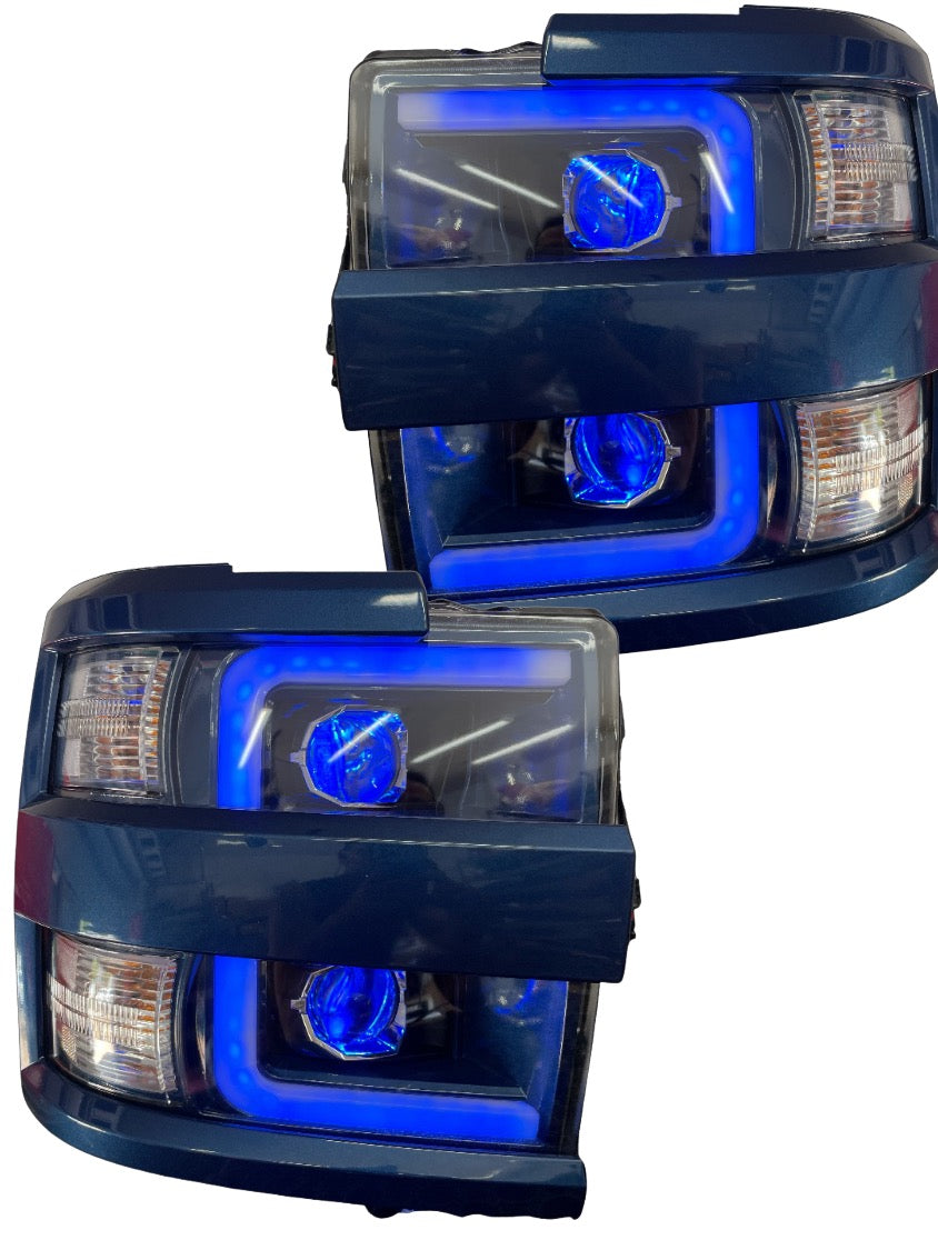 2015-2019 2500/3500 Chevy Silverado "AlphaRex Edition" Headlights - PRIMO DYNAMIC