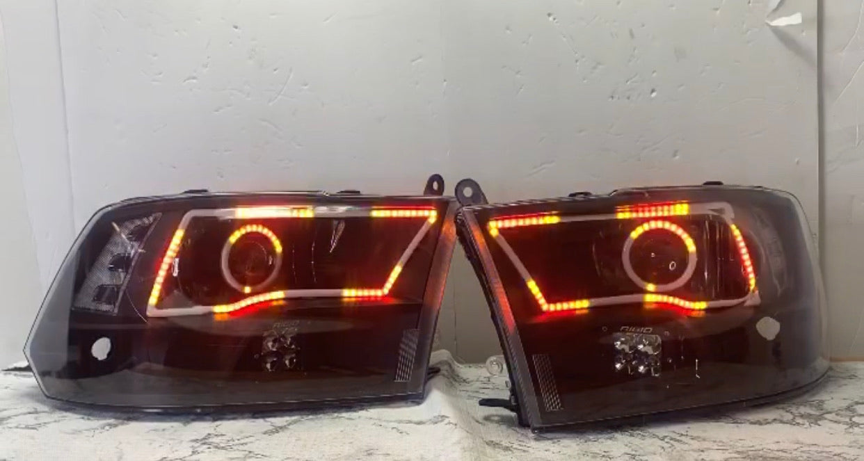 2009-2017 Dodge Ram Quad Prebuilt LED Headlights - PRIMO DYNAMIC