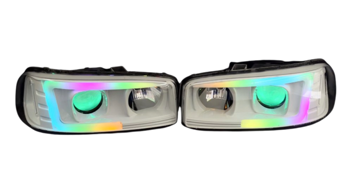 1999-2006 GMC Sierra Cyclops Headlights - PRIMO DYNAMIC