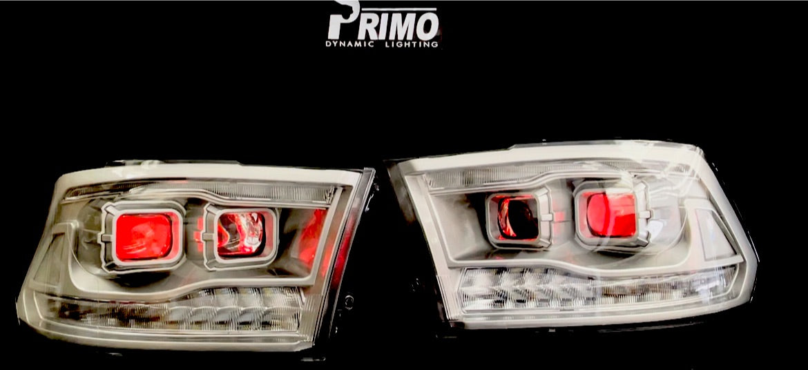 2009-2019 Dodge Ram Projector Prebuilt Headlights Cyclops Edition - PRIMO DYNAMIC