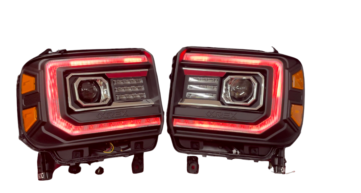 2014-2018 GMC Sierra AlphaRex Headlights - PRIMO DYNAMIC