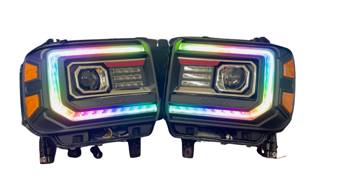 2014-2018 GMC Sierra AlphaRex Headlights - PRIMO DYNAMIC