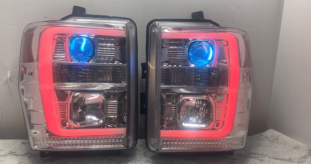 08-10 Ford F-250 F-350 cyclops edition headlights - PRIMO DYNAMIC