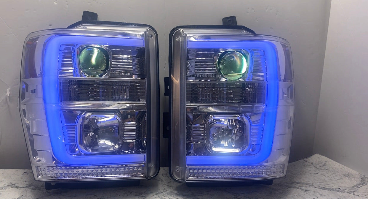 08-10 Ford F-250 F-350 cyclops edition headlights - PRIMO DYNAMIC
