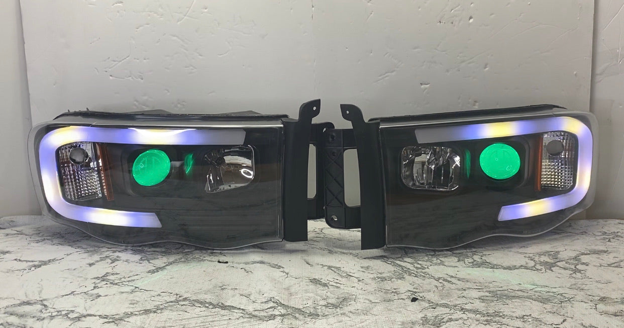 dodge ram 02-05 prebuilt custom headlight - PRIMO DYNAMIC
