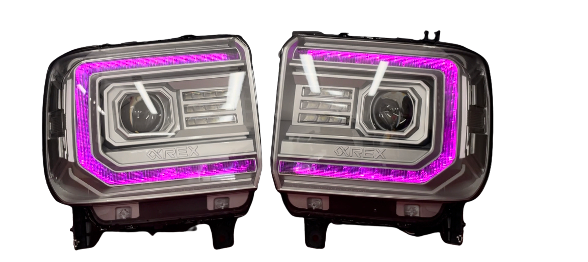 2014-2018 GMC Sierra AlphaRex Headlights - PRIMO DYNAMIC
