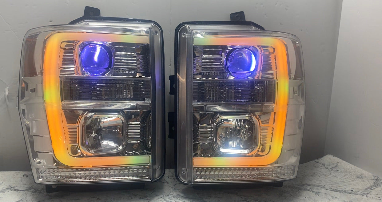 08-10 Ford F-250 F-350 cyclops edition headlights - PRIMO DYNAMIC